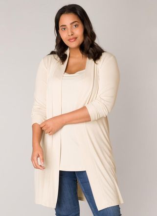 Base Level Curvy Longstrickjacke