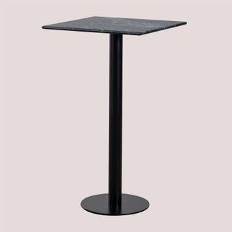 Sklum Mesa Alta De Bar Cuadrada En M&aacute;rmol (60x60 Cm) Rocher Sklum