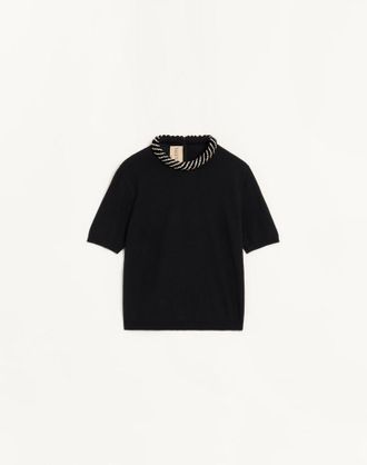 Valentino Valentino Embroidered Wool Jumper Wo