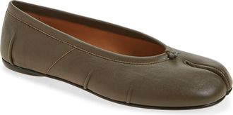 Maison Margiela Tabi Ballet Flat in Brown at Nordstrom, Size 10Us