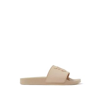 Palm Angels Sliders, female, Beige, Size: 6 US Logo Pool Slides