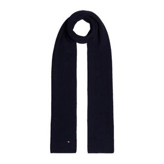 Tommy Hilfiger ribgebreide sjaal donkerblauw