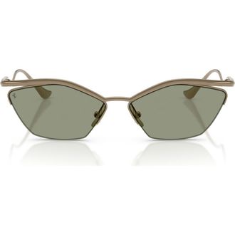 Ferrari 59mm Cat Eye Sunglasses in Gold Shiny /Dark Green at Nordstrom