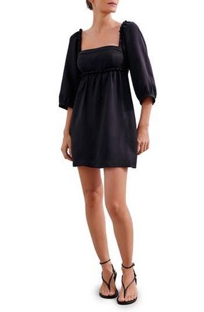Vix Isadora Solid Beaded Knot Cover-Up Dress in Black at Nordstrom Rack, Size Medium