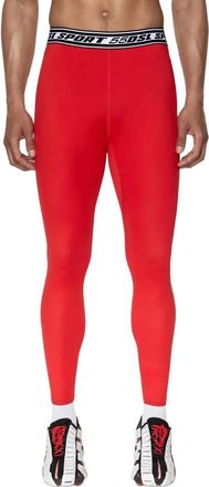 Diesel Sport Defansel Joggers Leggings In Red