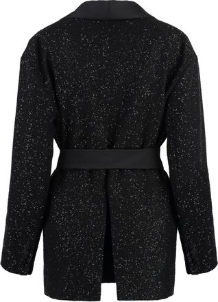 Max Mara Womens Pau Sequin Blazer Black Blazers Jacket