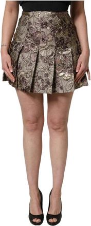 Dolce & Gabbana A-Line Mini Rok - Dames - Korte rokken - Veelkleurig - 2XS - Katoen - Rokken