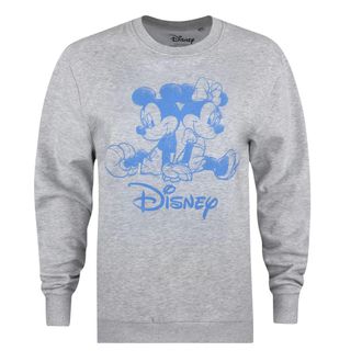 Disney Dames/dames Mickey & Minnie Mouse Sketch Sweatshirt (Grijze Heide)