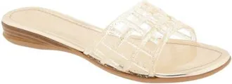 Andr&eacute; Assous Nabil Jelly Slide Sandal in Platino at Nordstrom, Size 7.5