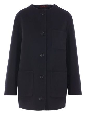 Gucci Wollen mantel met enkele rij knopen - Blauw