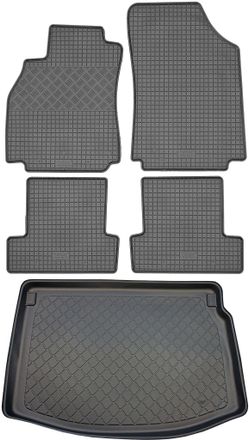 OEM Renault Megane Iii Estate (5 Puertas) De Noviembre De 2008 A Diciembre De 2015. Juego: Alfombrillas De Goma Para Coche + Alfombrilla Para Maletero