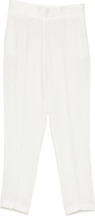 Simona Corsellini Rechte broek - Dames - Straight fit broeken - Wit - M - Broeken
