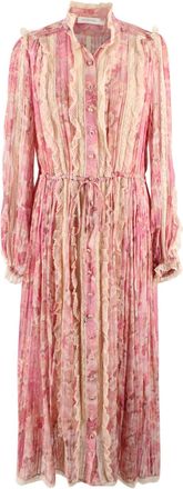 Zimmermann Concert pintuck-detail midi dress Size M