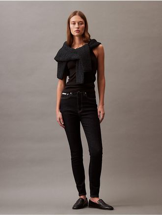 Calvin Klein Womens Original High Rise Skinny Fit Jeans - Blue - 24W x RL