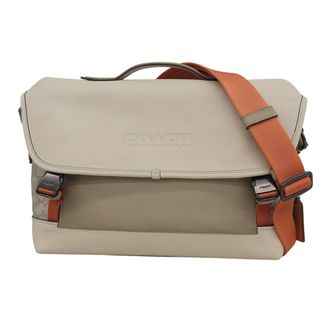 Coach Beige Jacquard Handbag Shoulder Bag (Pre-Owned)