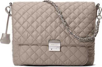 MZ Wallace Large Crosby Lock Quilted Nylon Crossbody Bag in Morning Dove at Nordstrom