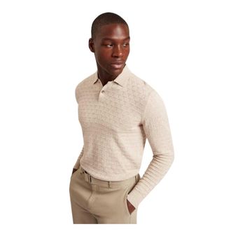 Ted Baker Herenpolo met korte mouwen (Natuurlijk)