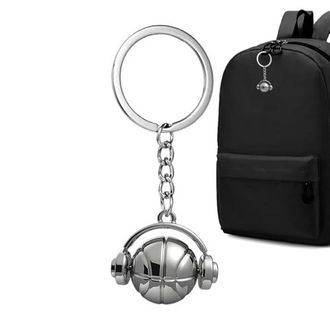 Porte-clés Football 3D Rotatif Sportigo - Cadeau Pour Fan De Foot - Argenté - 8