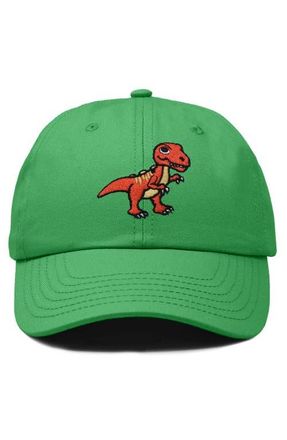 Dalix T-Rex Embroidered Casual Cap in Kelly Green at Nordstrom