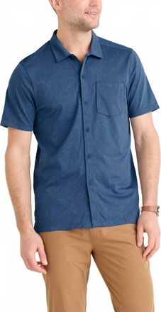 Saxx Droptemp Dry Resort Button Down Shirt In Navy