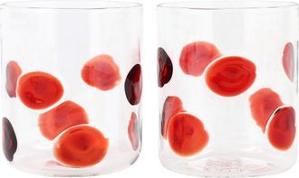Vietri Set of 2 Drop Double Old Fashioned in Red at Nordstrom