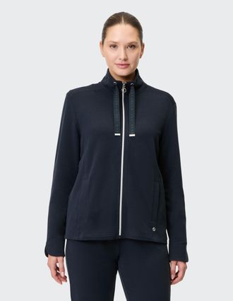Joy Fleecejacke JOY SPORTSWEAR FLEECEJACKE EUGENIA, Damen, Gr. 38, blau (night), Obermaterial: 48% Polyester, 47% Modal, 5% Elasthan, Jacken Fleecejacke, 