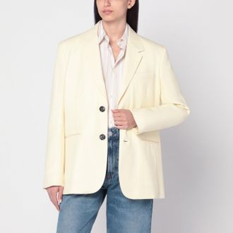 Ami Butter-coloured wool jacket