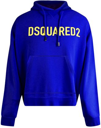 Dsquared2 Womens Cool Fit Brand Logo Purple Hoodie Cotton - Size X-Large