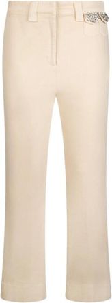 Liu Jo Wijde Broeken - Dames - Wijde Broeken - Beige - W25 - Broeken