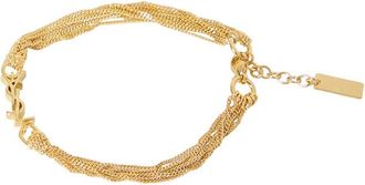 Saint Laurent Golden Cassandre Chain Bracelet