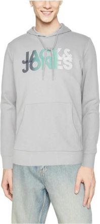 Jack & Jones Hooded Sweatshirt - Heren - Hoodies - Grijs - M - Hoodies & sweatvesten