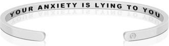 Mantra Your Anxiety Is Lying To You (within) bracelet in Silver at Nordstrom