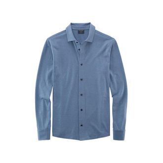 Olymp Olymp, Heren, Overhemden, Blauw, Maat: XL Katoen