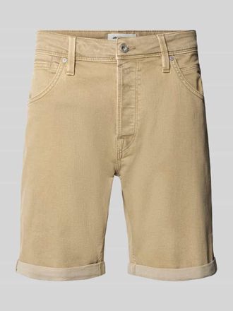 Jack & Jones Jack & Jones Regular Fit Shorts mit Umschlag Modell RICK in Beige, Gr&ouml;&szlig;e XXL