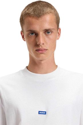 HUGO BOSS Hugo Heren T-shirt met korte mouwen en Nieros-logo, regular fit (Wit)