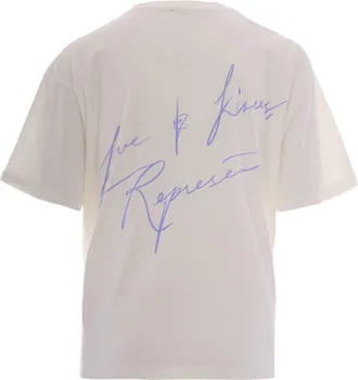 Represent Mens T-Shirt Love And Kisses Flat White Cotton T-Shirts Polos