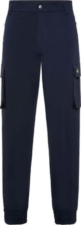 Philipp Plein Broeken, Heren, Blauw, 2Xl, Katoen, Basic Cargo Joggers