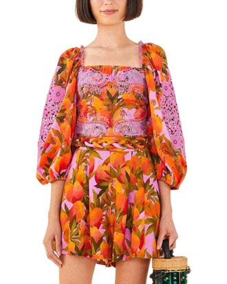 Farm Rio Mango Macaws Blouse