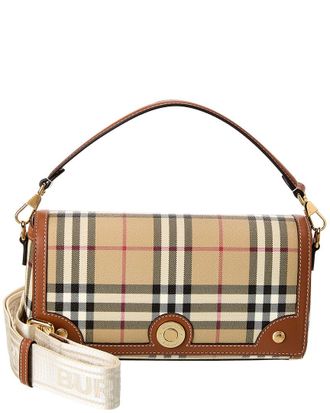 Burberry Vintage Check E-Canvas & Leather Shoulder Bag