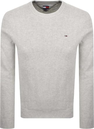 Tommy Hilfiger Trui met Ronde Hals - Heren - Ronde hals truien - Grijs - S - Katoen - Truien & Vesten