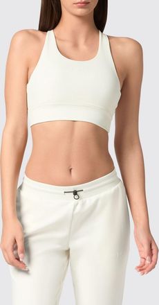 Plein Sport Top sportivo cropped slim fit in jersey con spalline incrociate