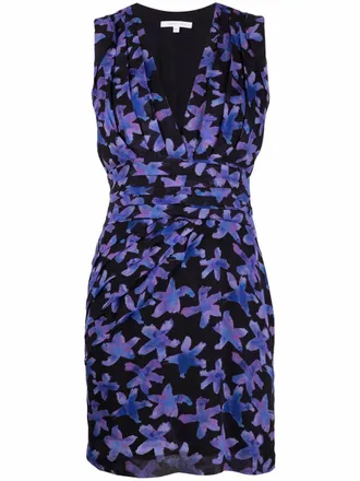 Patrizia Pepe graphic-print minidress - women - Viscose/Polyester - 38 - Black