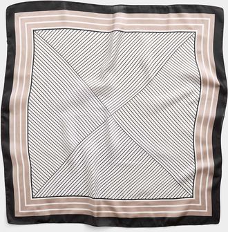 Simons Womens Triangles and stripes square scarf