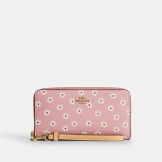 Coach Long Zip Around Wallet With Floral Print