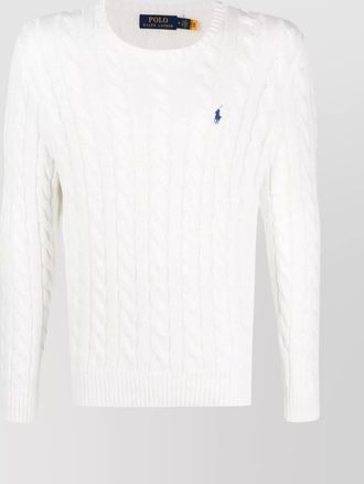 Polo Ralph Lauren cable-knit cotton crewneck sweater
