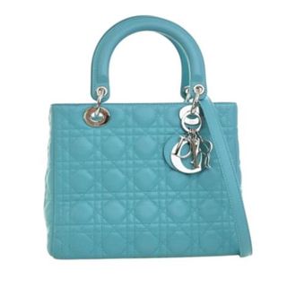 Dior Pre-owned Lady Dior Handtas - Dames - Vintage Handtas - Blauw - ONE Size - Leer - Vintage