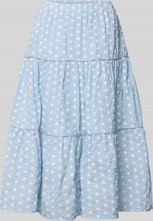 Lollys Laundry Midirock im Stufen-Look Modell Morning in Hellblau, Gr&ouml;&szlig;e XL