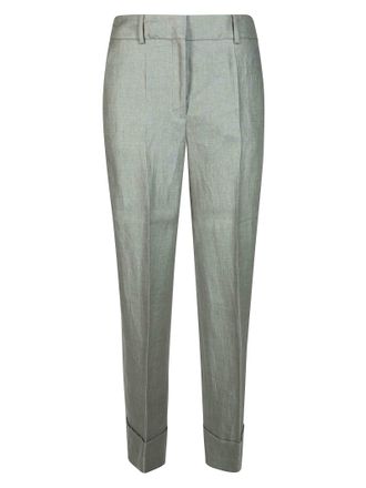 Incotex Arlys Lino Straight-Leg Trousers