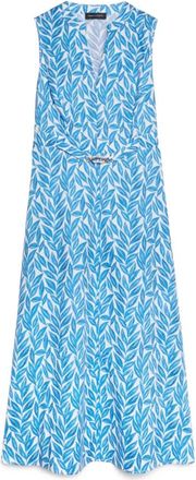 Fiorella Rubino Maxi Kleedjes - Dames - Casual kleedjes - Blauw - 5XL - Katoen - Kleedjes