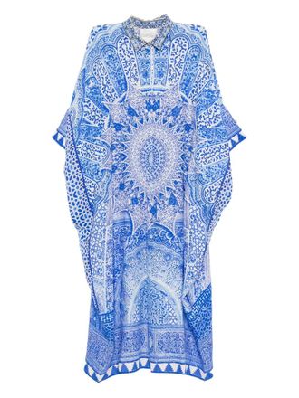 Camilla graphic-print dress - Blue